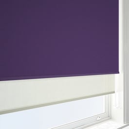 Supreme Blackout Purple & Cream Double Roller Blind