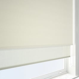 Supreme Blackout Vanilla & Natural Double Roller Blind