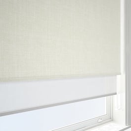 Voga Blackout Cream & White Double Roller Blind