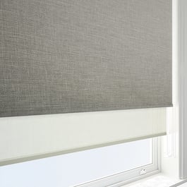 Voga Blackout Dove Grey & Cream Double Roller Blind