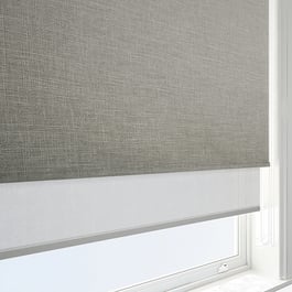 Voga Blackout Dove Grey & Grey Double Roller Blind