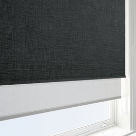 Voga Blackout Slate Grey & Grey Double Roller Blind