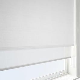 Voga Blackout White & White Double Roller Blind