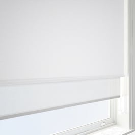 White & White Double Roller Blind