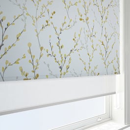 Willow Brazen Yellow & White Double Roller Blind