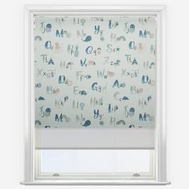 ABC Characters & Grey Double Roller Blind