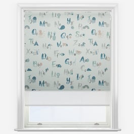 ABC Characters & White Double Roller Blind