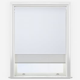 AquaLuxe White & Grey Double Roller Blind