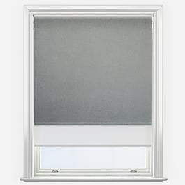 Leniro Blackout Dove Grey & White Double Roller Blind