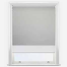Leniro Blackout Pebble Grey & White Double Roller Blind