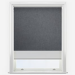 Leniro Blackout Rock Grey & Grey Double Roller Blind