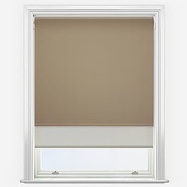 Carnival Blackout Praline & Natural Double Roller Blind