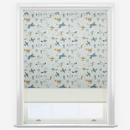 Flying High Charcoal & Cream Double Roller Blind