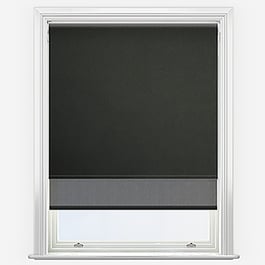 Optima Blackout Black & SunVue Jet Black Double Roller Blind