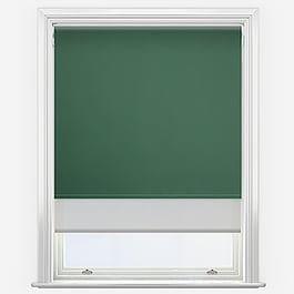Optima Blackout Hunter Green & Grey Double Roller Blind