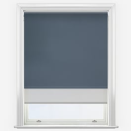 Optima Blackout Midnight Blue & Grey Double Roller Blind