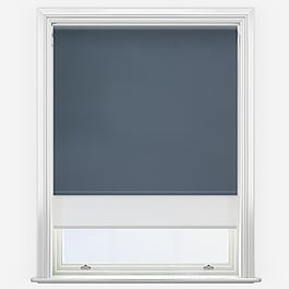 Optima Blackout Midnight Blue & White Double Roller Blind