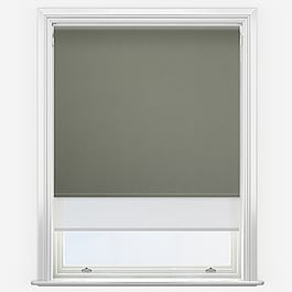 Optima Blackout Pewter & SunVue White Double Roller Blind