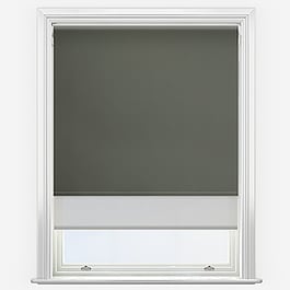 Optima Blackout Slate Grey & Grey Double Roller Blind