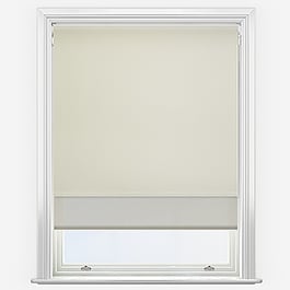 Optima Blackout White & Natural Double Roller Blind