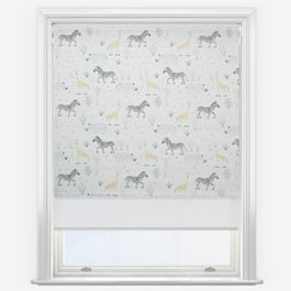 In The Jungle Multi & White Double Roller Blind