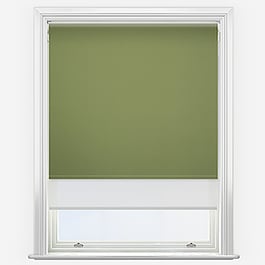 Pop Blackout Fern & White Double Roller Blind