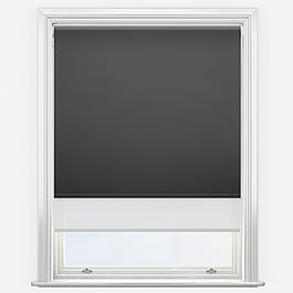 Spectrum Blackout Anthracite & White Double Roller Blind