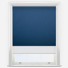 Spectrum Blackout Blue & White Double Roller Blind