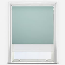 Spectrum Blackout Mint & White Double Roller Blind