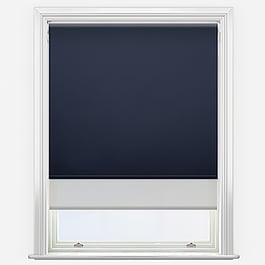 Spectrum Blackout Navy & Grey Double Roller Blind