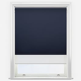 Spectrum Blackout Navy & White Double Roller Blind