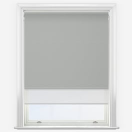 Supreme Blackout Dove Grey & White Double Roller Blind