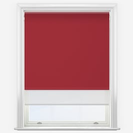 Supreme Blackout Red & White Double Roller Blind
