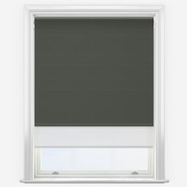 Supreme Blackout Shadow Grey & White Double Roller Blind