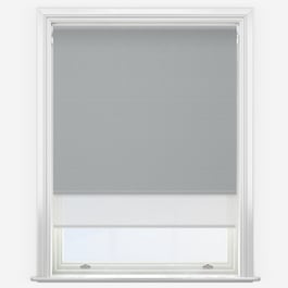 Supreme Blackout Storm Grey & White Double Roller Blind