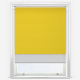 Supreme Blackout Sunshine Yellow & Grey Double Roller Blind