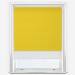 Supreme Blackout Sunshine Yellow & White Double Roller Blind