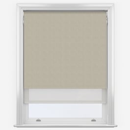 Absolute Light Grey & White Double Roller Blind