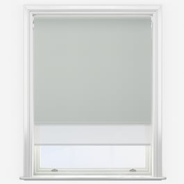Aqualuxe Grey & Sunvue White Double Roller Blind