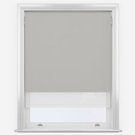Grey & White Double Roller Blind