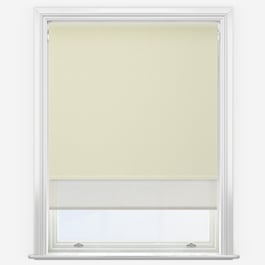Touched By Design Supreme Blackout Cream & Sunvue Cream Double Roller Blind