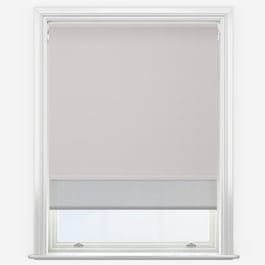 Touched By Design Supreme Blackout Pebble Grey & Sunvue Dove Grey Double Roller Blind
