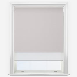 Touched By Design Supreme Blackout Pebble Grey & Sunvue White Double Roller Blind