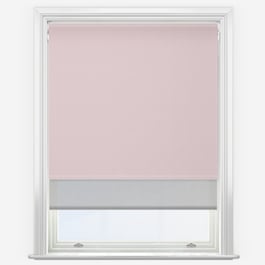 Touched By Design Supreme Blackout Peony Pink & Sunvue Dove Grey Double Roller Blind