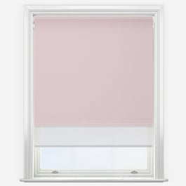 Touched By Design Supreme Blackout Peony Pink & Sunvue White Double Roller Blind