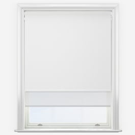 Touched By Design Supreme Blackout Porcelain White & Sunvue White Double Roller Blind