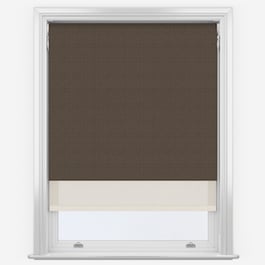 Touched By Design Absolute Taupe & Sunvue Cream Double Roller Blind
