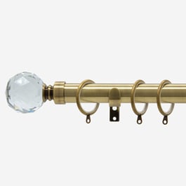 28mm Allure Classic Antique Brass Crystal Curtain Pole