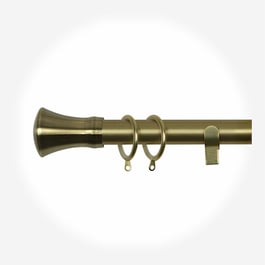 28mm Allure Classic Antique Brass Trumpet Curtain Pole Curtain Pole