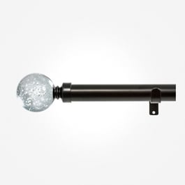 28mm Allure Classic Black Nickel Glass Bubbles Eyelet Curtain Pole